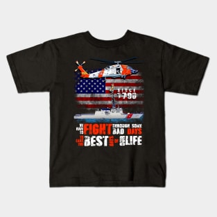 US Coast Guard Veteran T shirt Vintage Veteran Flag Kids T-Shirt